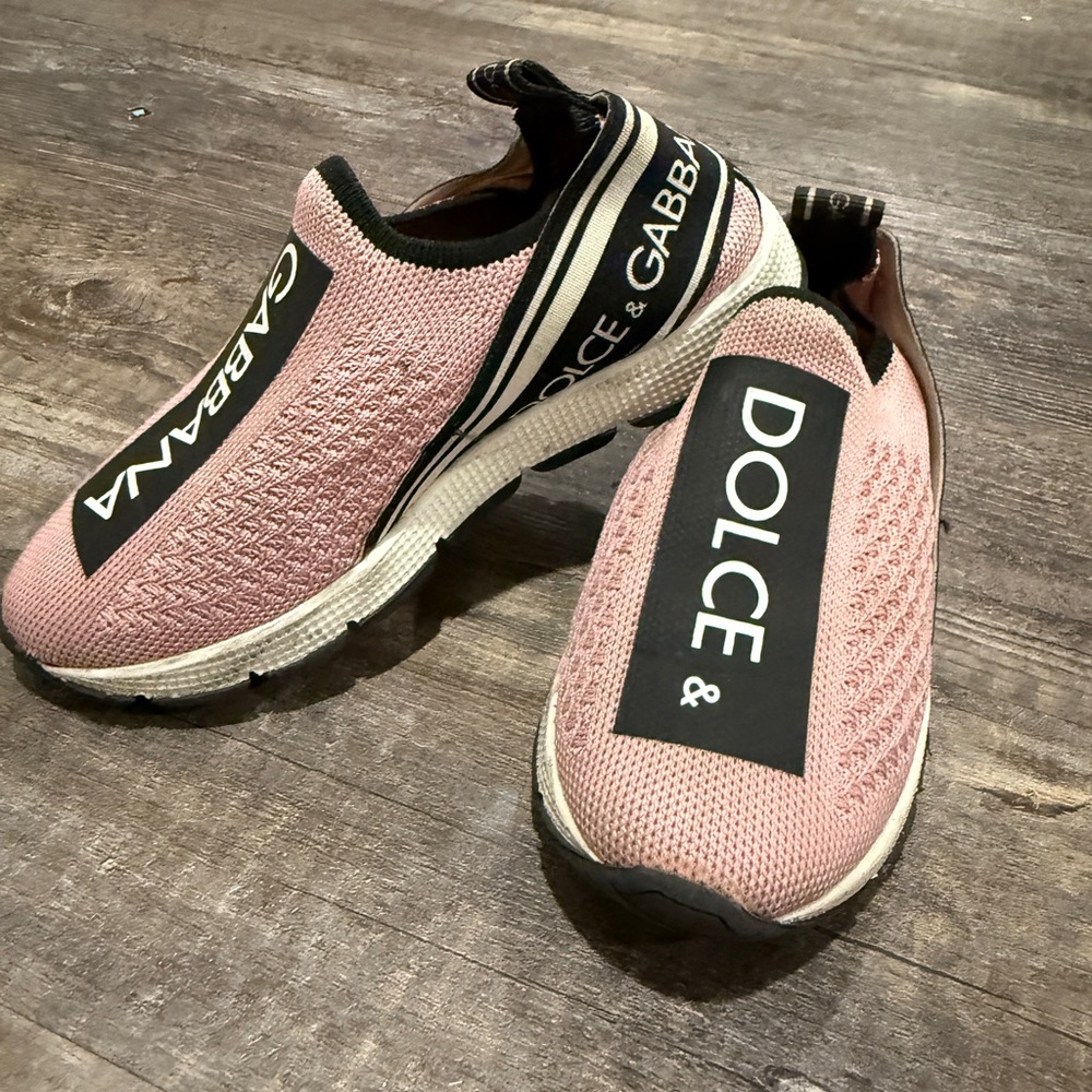 Dolce & Gabbana Pink Slip-On Sneakers